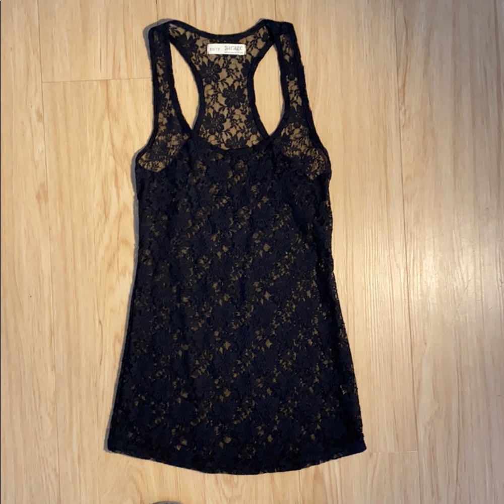 Black lace tank top